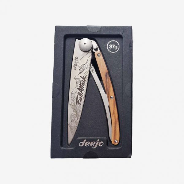 Couteau Deejo x FullAttack - 37G Montagnes & Olivier – Image 2